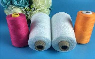 중국 100%년 폴리에스테 털실 30s/2 익지않는 백색 폴리에스테는 의복 꿰매기를 위한 털실을 회전시켰습니다 협력 업체